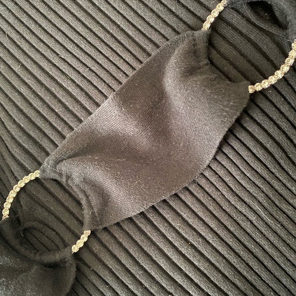 Black Kenar sweater with attached belt size Large - Picture 6 of 7